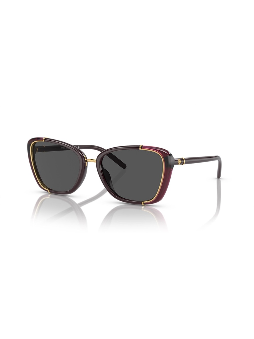 Tory Burch TY9074U Burgundy Sunglasses with Gold Trim